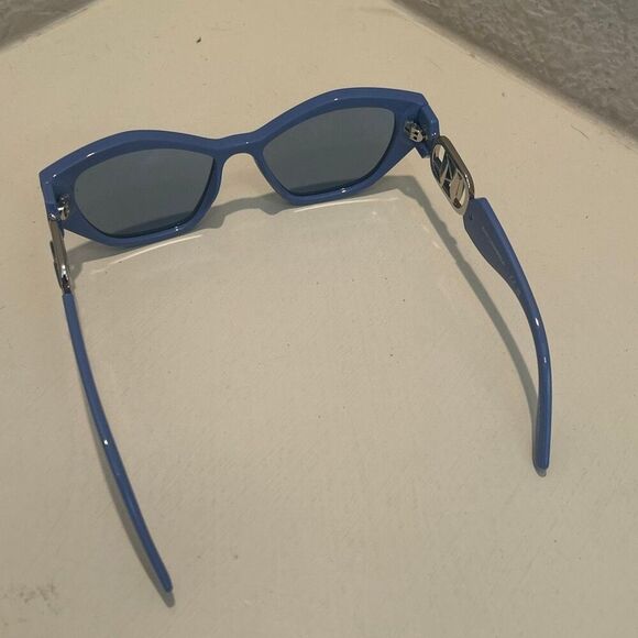 Karl Lagerfeld Paris Blue Injected Sunglasses Silver Accent KL6086S Bold Funky main image 11